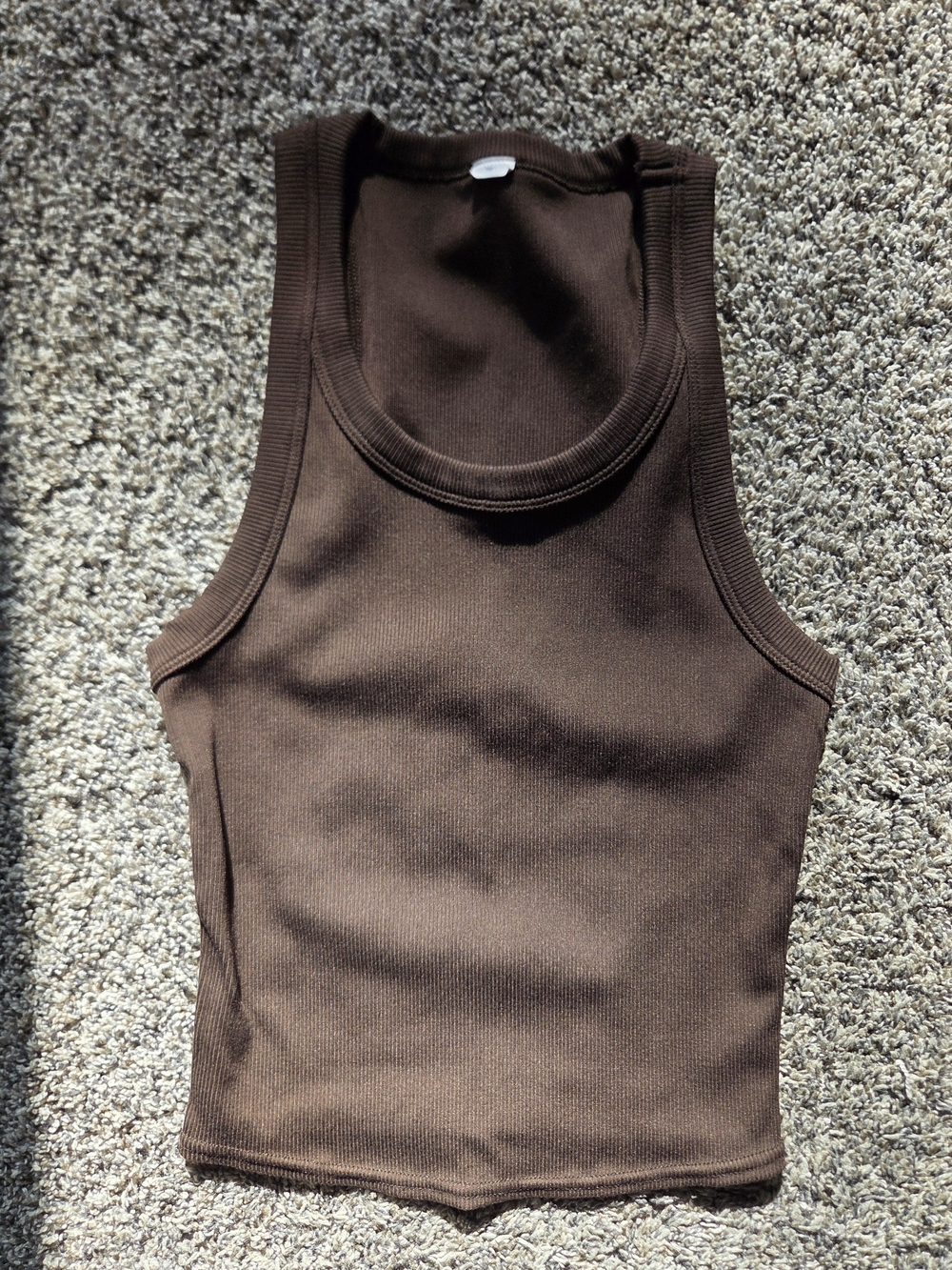 ALO Yoga Brown Ribbed Tank Top